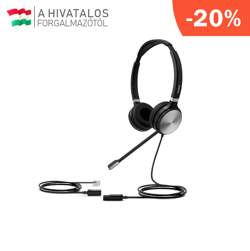 Casque Filaire Yealink YHS36 Dual - Sur Tête, Audio HD, Microphone Antibruit, Compatible Téléphones IP