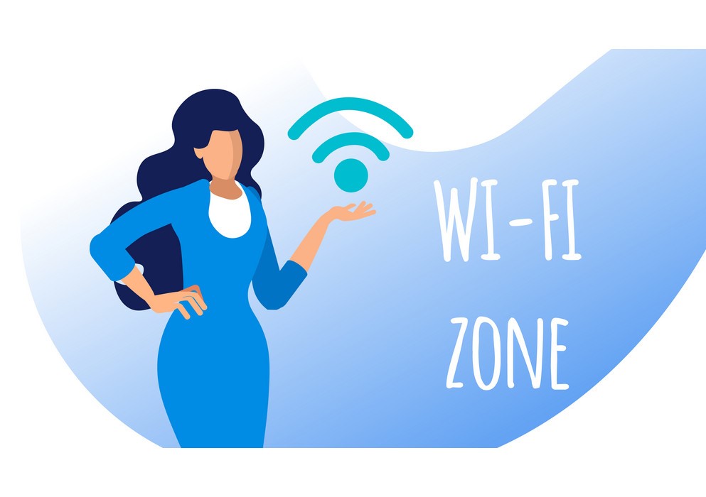 wifi zone public access area flat banner concept vector 25035686